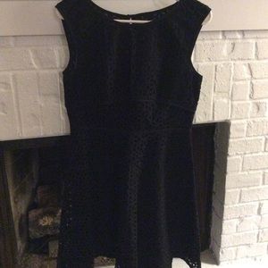 LOFT Black eyelet dress